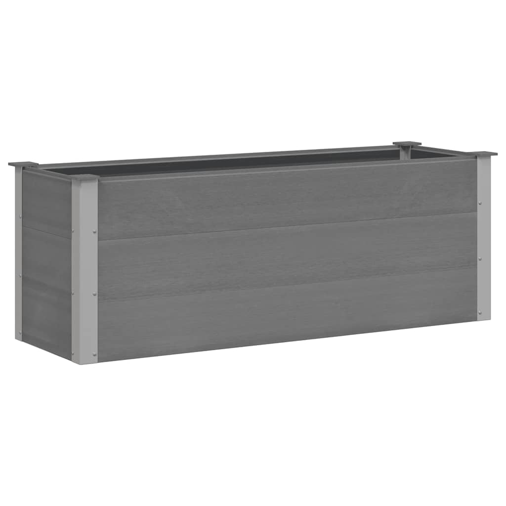 foto del prodotto letto rialzato da giardino in wpc 150x50x54 cm grigio cod mxl 53909