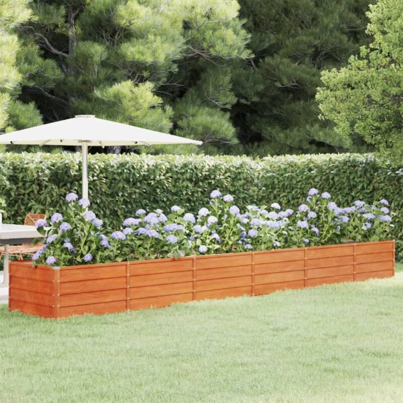 foto del prodotto letto rialzato da giardino ruggine 480x80x45 cm acciaio corten vidaxl