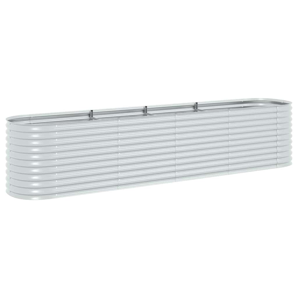 foto del prodotto letto rialzato giardino 400x80x81 cm in acciaio zincato argento vidaxl