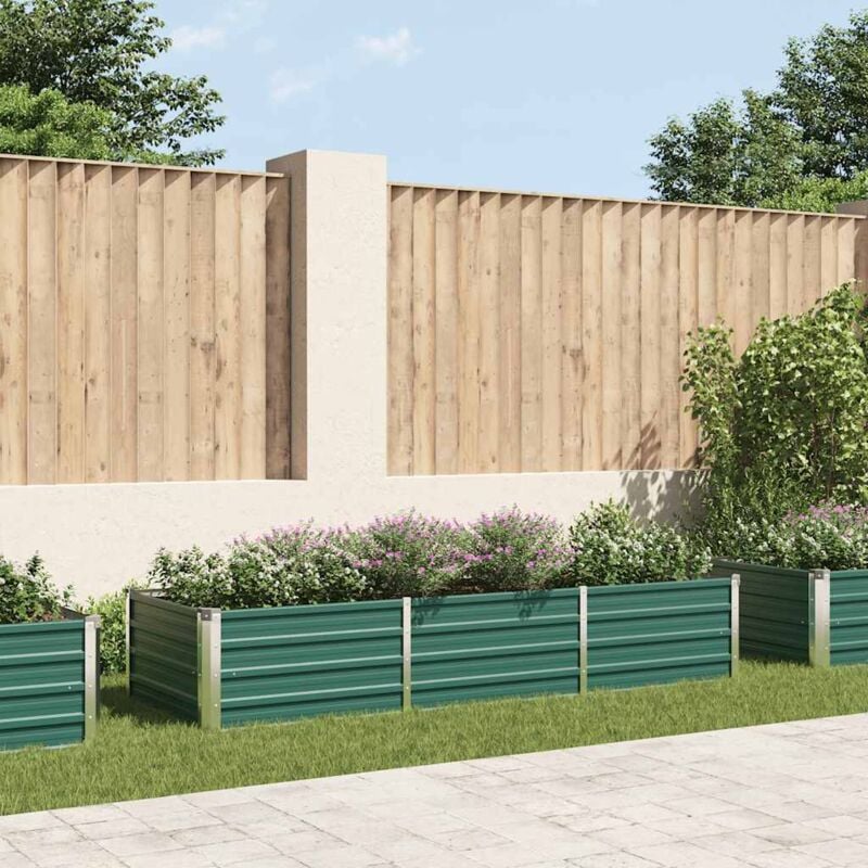 foto del prodotto letto rialzato giardino in acciaio zincato 240x80x45 cm verde vidaxl