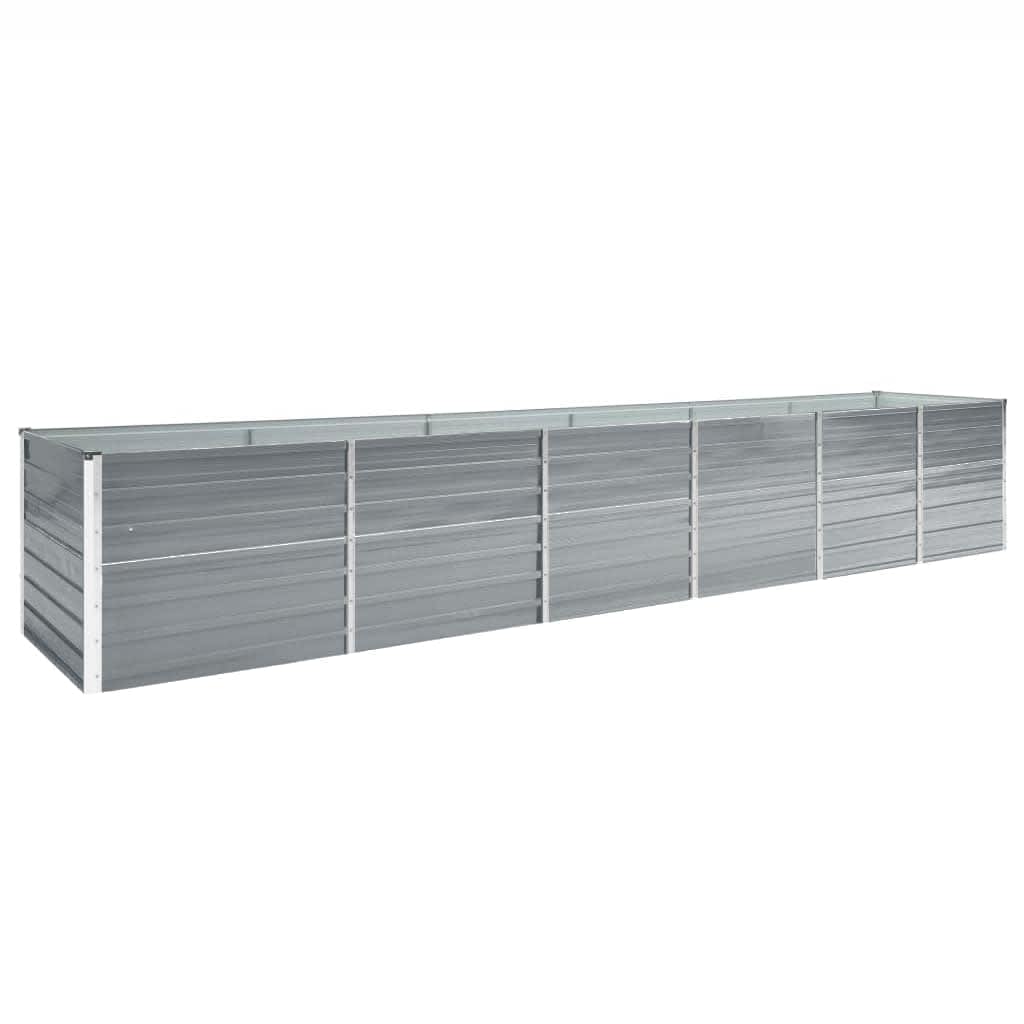 foto del prodotto letto rialzato giardino in acciaio zincato 480x80x77 cm grigio cod mxl 52241