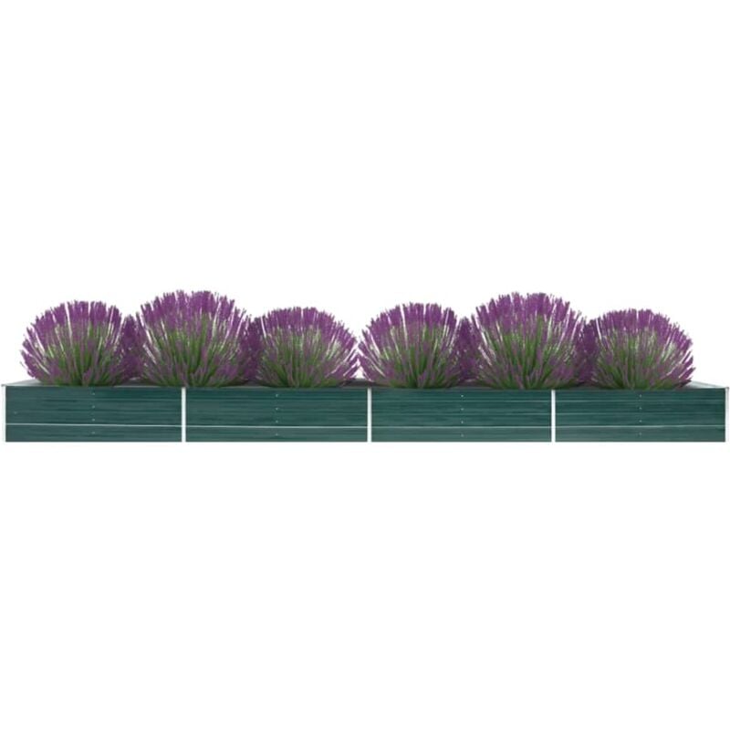 foto del prodotto letto rialzato giardino in acciaio zincato 600x80x45 cm verde vidaxl