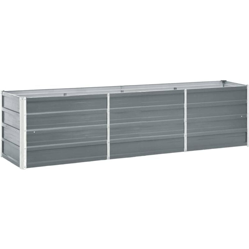 foto del prodotto letto rialzato in acciaio zincato 240x40x45 cm grigio