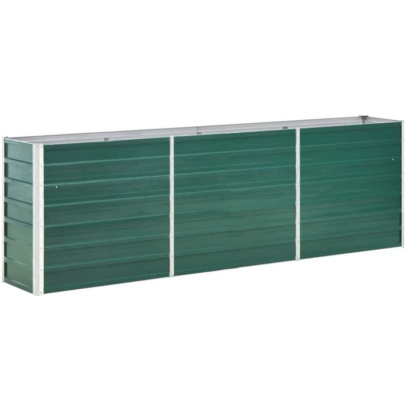foto del prodotto letto rialzato in acciaio zincato 240x40x77 cm verde - vidaxl