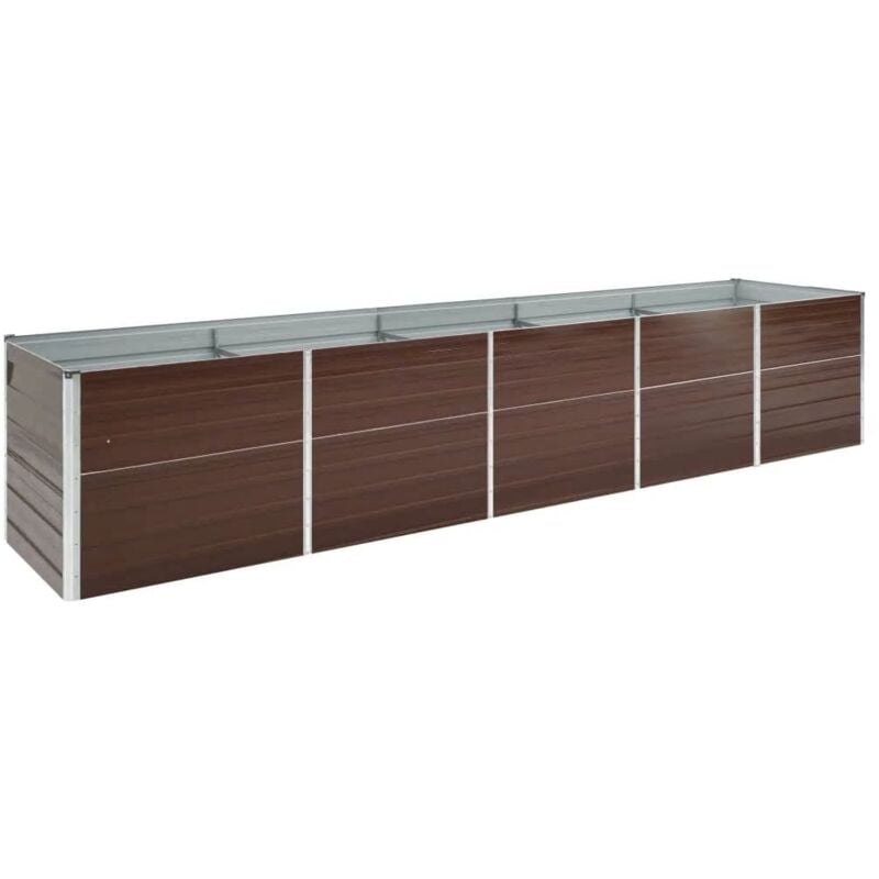 foto del prodotto letto rialzato in acciaio zincato 400x80x45 cm marrone vidaxl