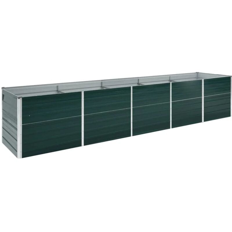 foto del prodotto letto rialzato in acciaio zincato 400x80x45 cm verde - vidaxl