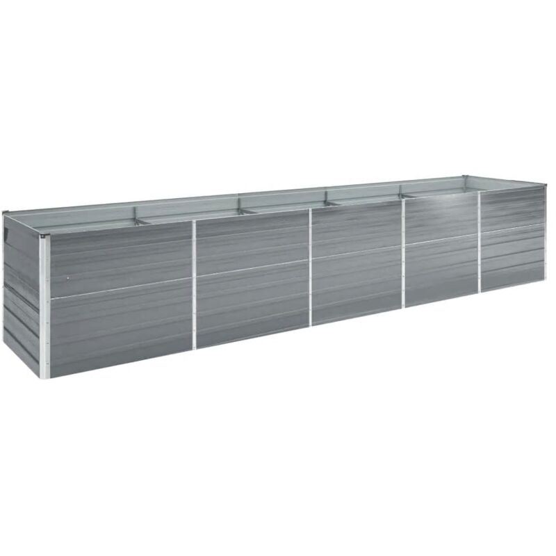 foto del prodotto letto rialzato in acciaio zincato 400x80x77 cm grigio - vidaxl