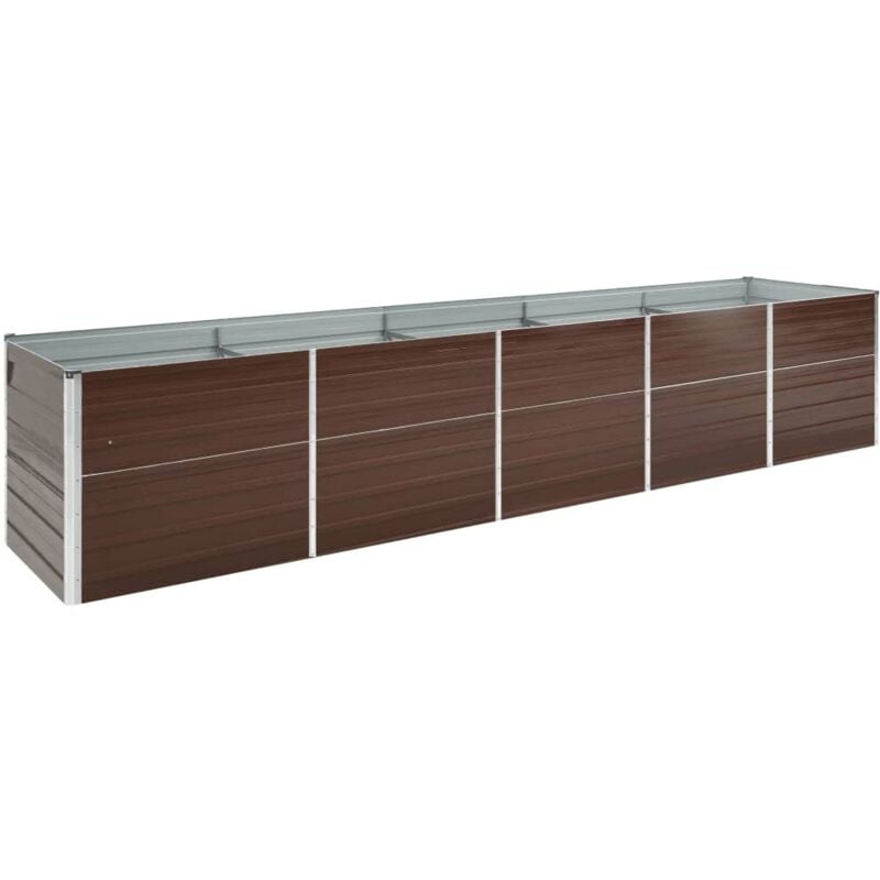 foto del prodotto letto rialzato in acciaio zincato 400x80x77 cm marrone vidaxl
