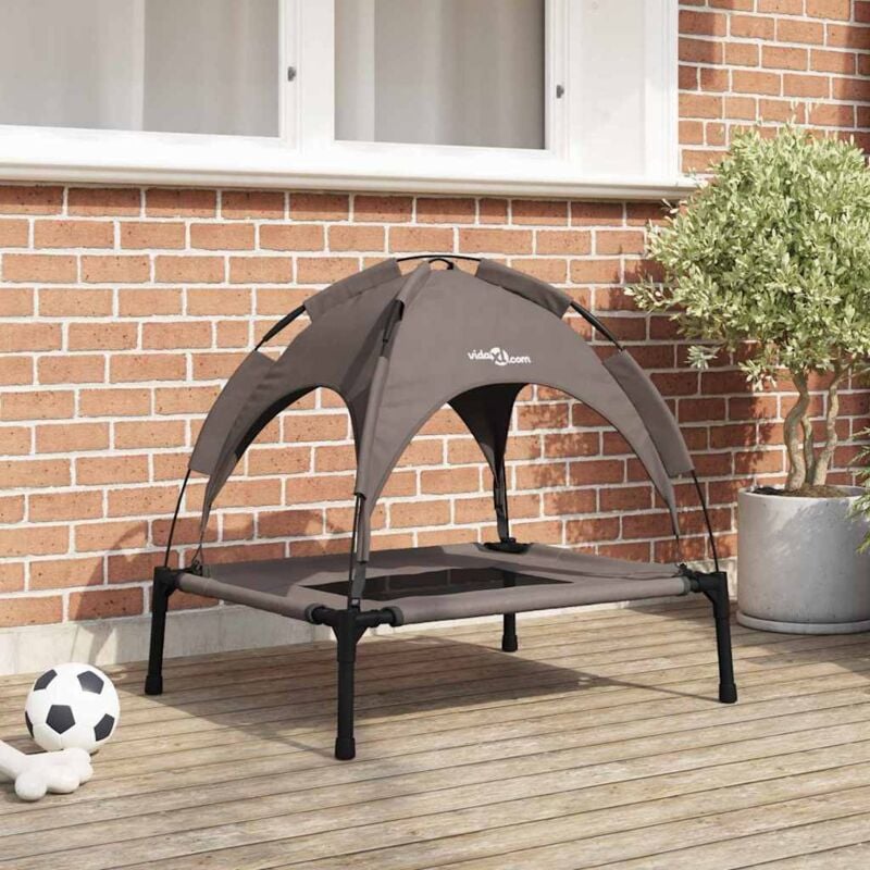 foto del prodotto letto rialzato per cani marrone metallo 76 x 62 x 70.5 cm vidaxl
