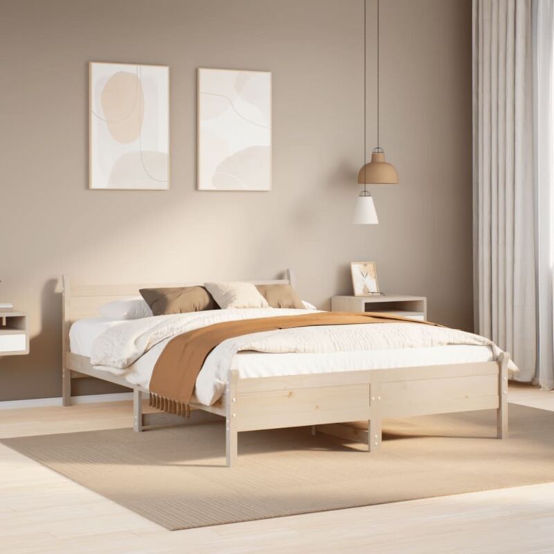 foto del prodotto letto senza materasso 120x190 cm in legno massello di pino - vidaxl