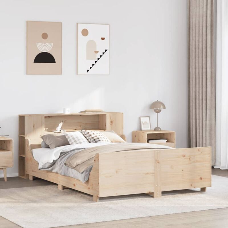 foto del prodotto letto senza materasso 120x190 cm in legno massello di pino vidaxl
