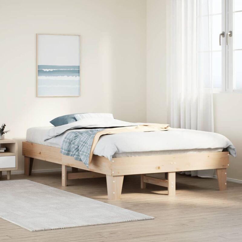 foto del prodotto letto senza materasso 120x200 cm in legno massello di pino vidaxl