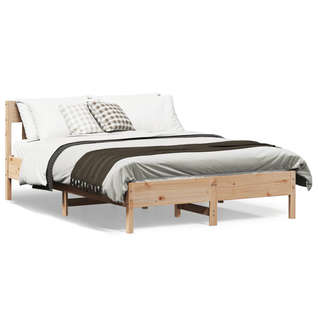 foto del prodotto letto senza materasso 140x200 cm in legno massello di pino