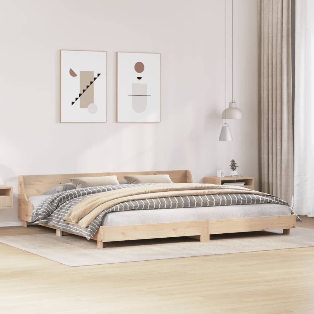 foto del prodotto letto senza materasso 200x200 cm in legno massello di pino