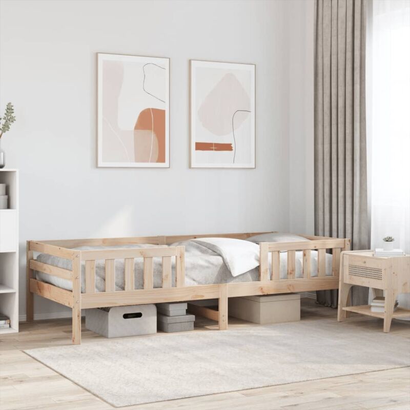 foto del prodotto letto senza materasso 75x190 cm in legno massello pino vidaxl