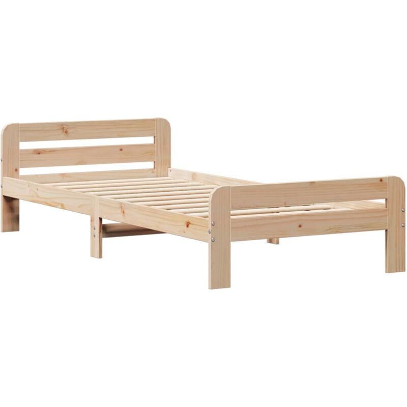foto del prodotto letto senza materasso 75x190 cm in legno massello pino vidaxl