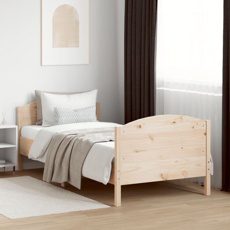 foto del prodotto letto senza materasso 90x190 cm in legno massello di pino vidaxl