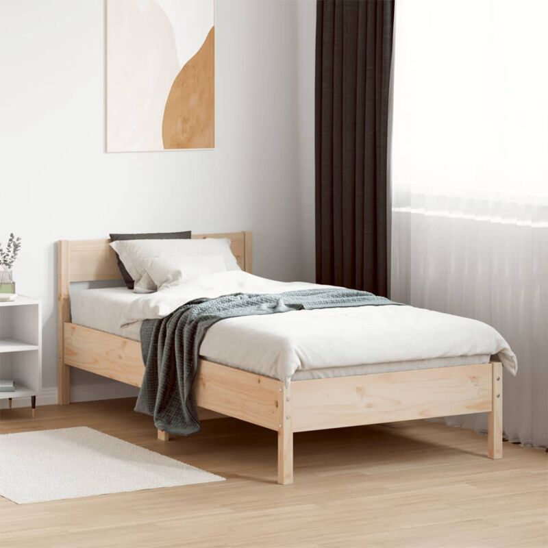 foto del prodotto letto senza materasso 90x200 cm in legno massello di pino vidaxl 607381