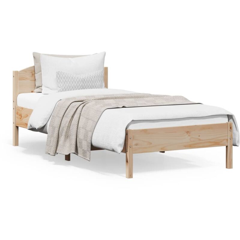 foto del prodotto letto senza materasso 90x200 cm in legno massello di pino vidaxl