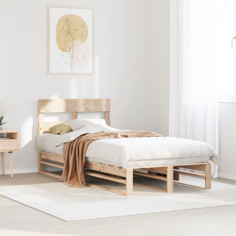 foto del prodotto letto senza materasso 90x200 cm in legno massello di pino vidaxl