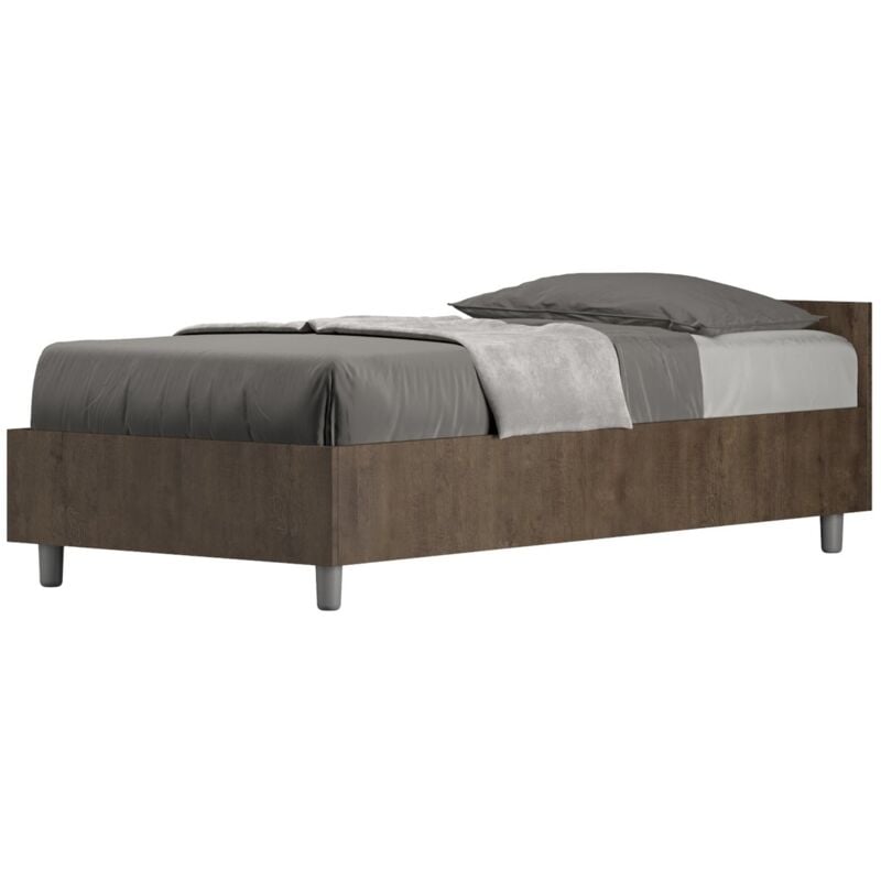 foto del prodotto letto singolo 80x200 cm nuamo contenitore,noce