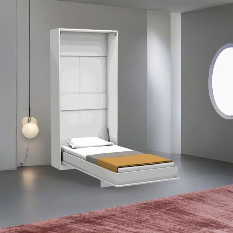 foto del prodotto letto singolo a scomparsa colore bianco 104x221h cm happy