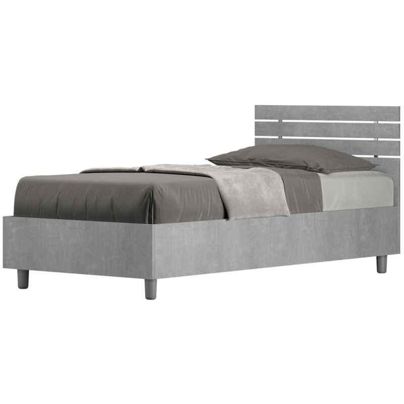 foto del prodotto letto singolo ankel tipologia testata testata dritta colore grigio tipologia letto con rete dimensione rete 80x200