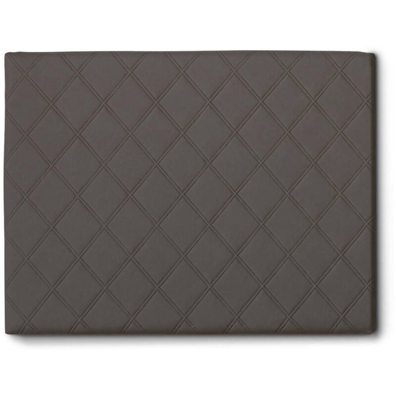 foto del prodotto letto singolo arak, testata in ecopelle a muro, 100 made in italy, adatta a letto singolo, cm 90x60, tortora talamo italia