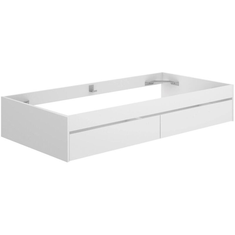 foto del prodotto letto singolo casarole, sommier per camera da letto, giroletto per stanza, struttura porta materasso, 96x195 h40 cm, bianco dmora