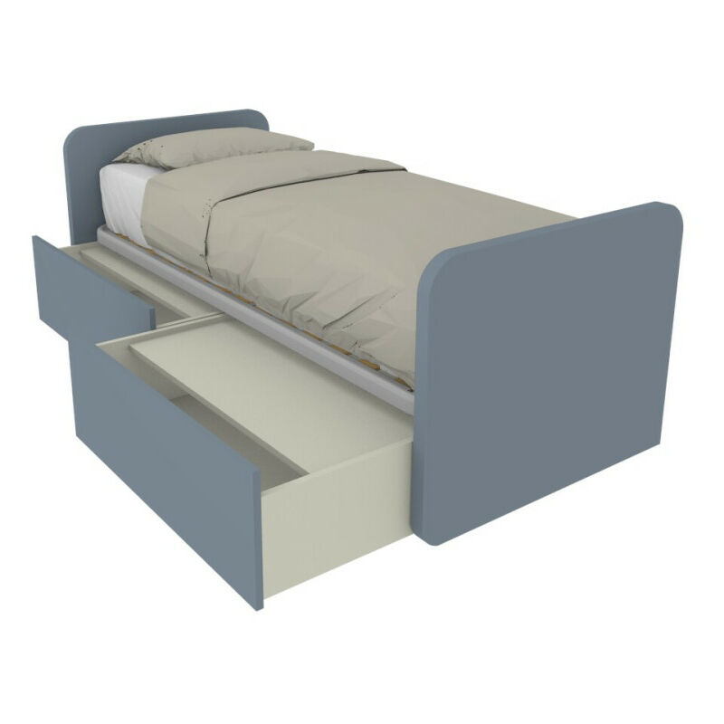 foto del prodotto letto singolo con cassetti 80x190 per cameretta design personalizzabile avio marina