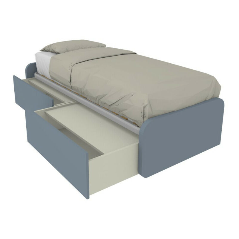 foto del prodotto letto singolo con cassetti 80x190 per cameretta design personalizzabile avio marina