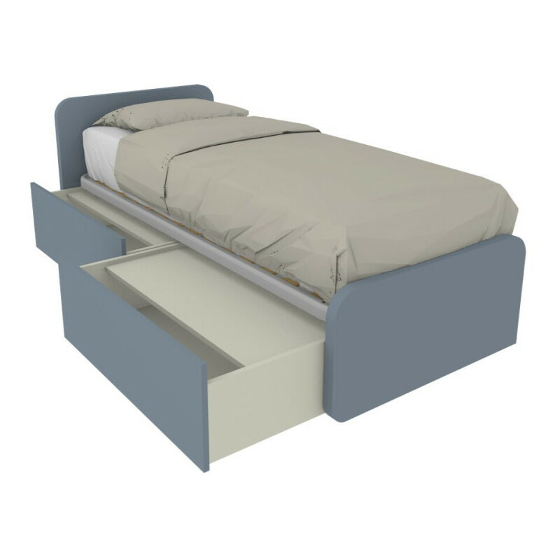 foto del prodotto letto singolo con cassetti 80x190 per cameretta design personalizzabile avio marina