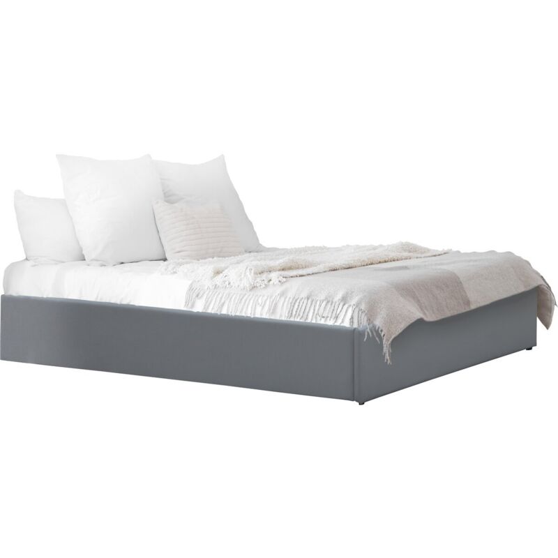 foto del prodotto letto singolo con contenitore in pvc ava 90 x 190 cm grigio