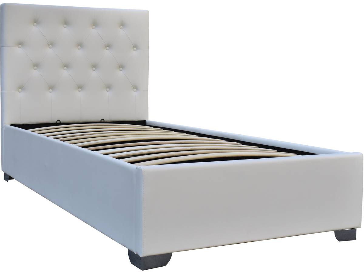 foto del prodotto letto singolo con contenitore quot tino quot 90 190 cm bianco