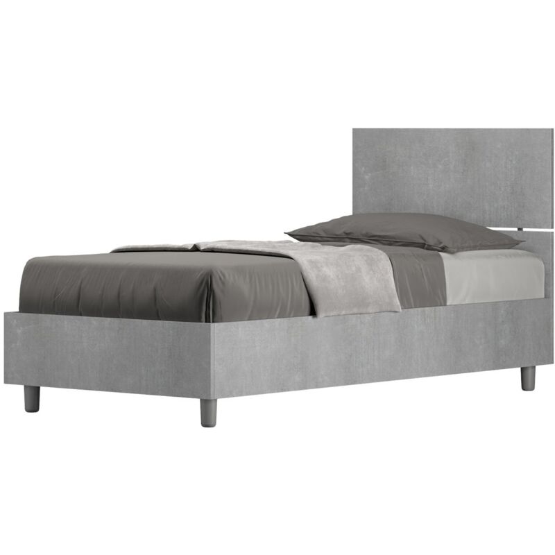 foto del prodotto letto singolo demas tipologia letto senza rete tipologia testata testata dritta colore grigio dimensione rete 80x190