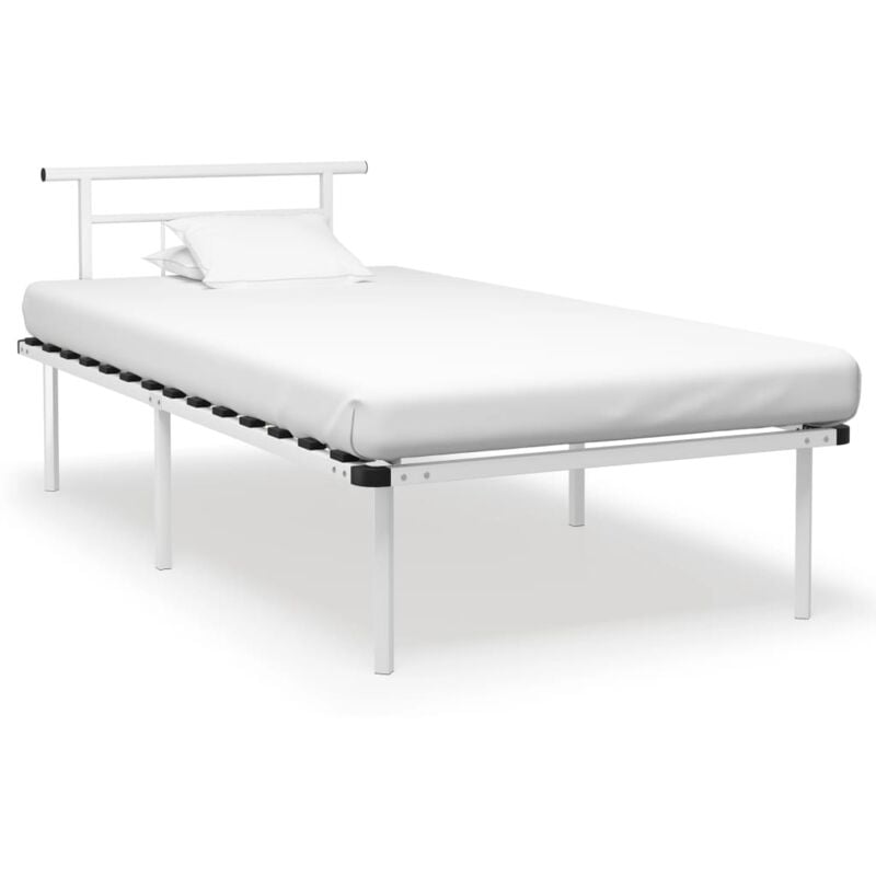 immagine 0 del prodotto letto singolo in metallo 100x200cm stile moderno disponibile in vari colori colore bianco