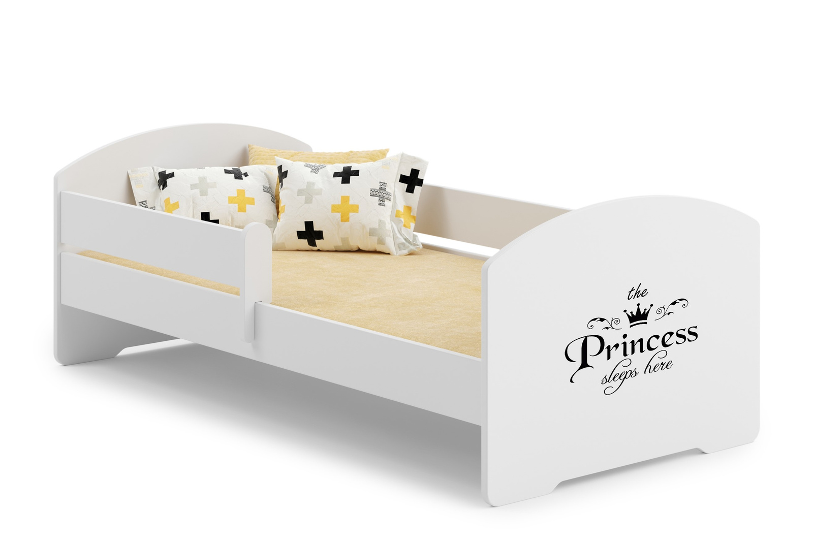 foto del prodotto letto singolo luk 140x70 con sponde e materasso - principessa