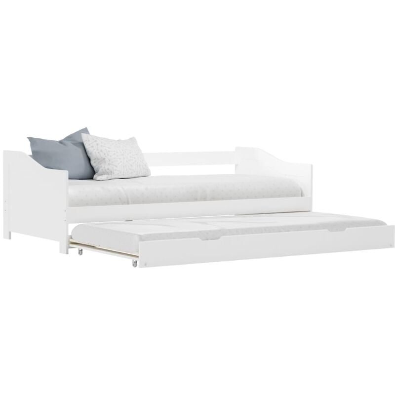 foto del prodotto letto singolo moderno ,divano letto a scomparsa in legno di pino bianco 90x200 cm itd23213