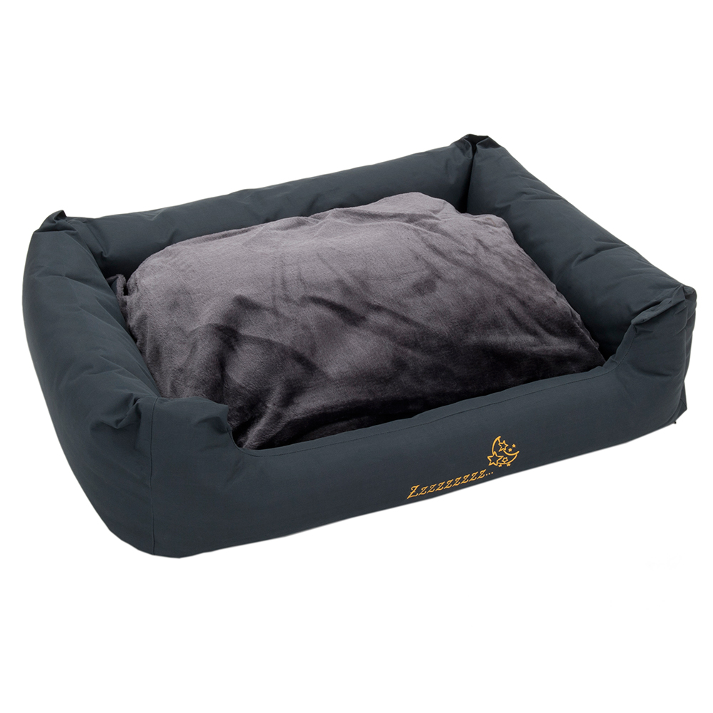foto del prodotto letto sleepy time grey con cuscino l 120 x p 95 x h 30 cm