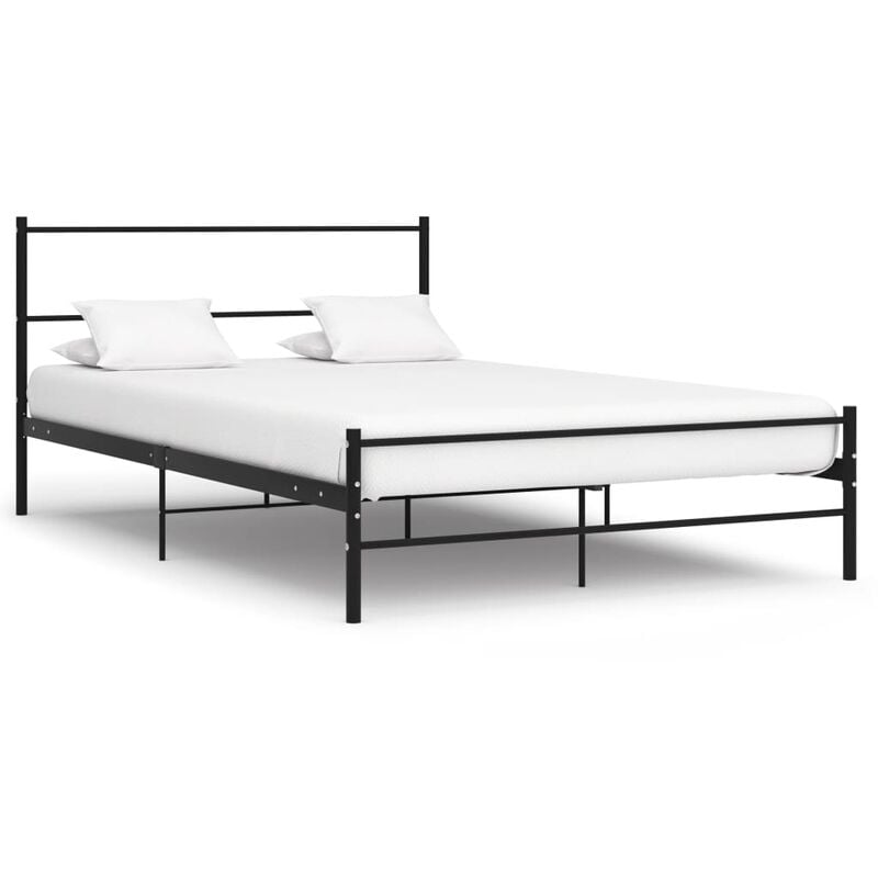 foto del prodotto letto telaio in metallo letto moderno elegante nero varie dimensioni dimensioni : 140x200 cm