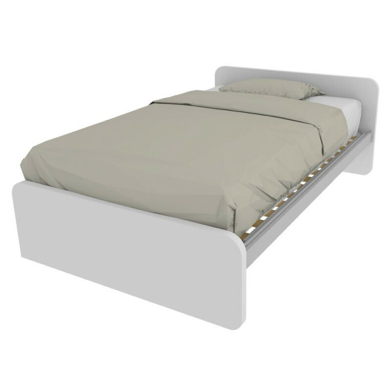 foto del prodotto letto una piazza e mezza con rete, ideale per camerette bianco