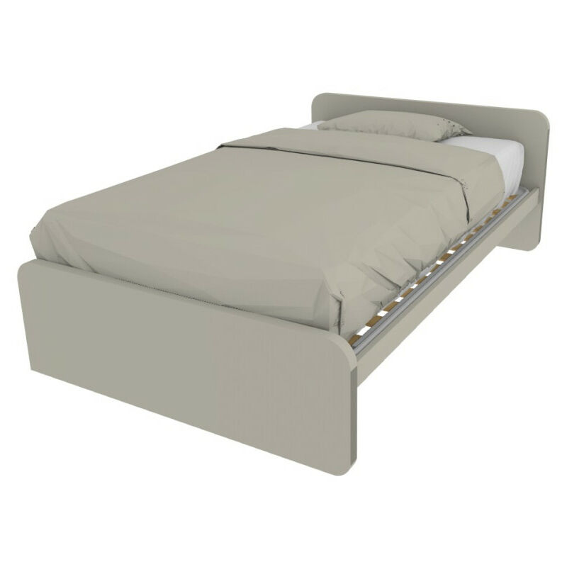 foto del prodotto letto una piazza e mezza con rete, ideale per camerette ecru cappuccino