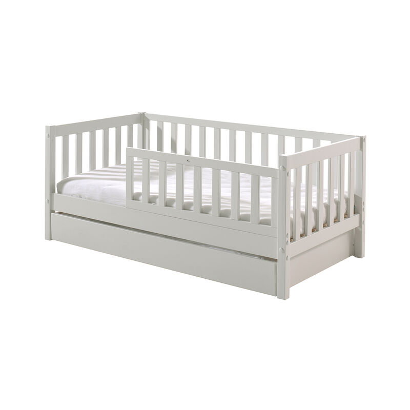 foto del prodotto letto vipack tod 70x140 con rete e cassetto - bianco