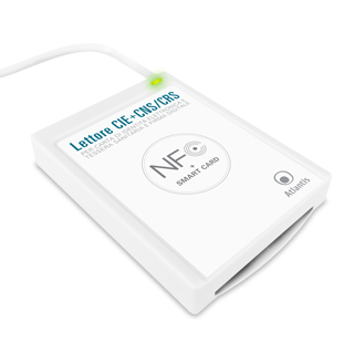 foto del prodotto lettore atlantis p005 cied331c combo cie 3.0 smart card usb nfc per carta identit elettronica italiana cie 3.0 cns crs ts