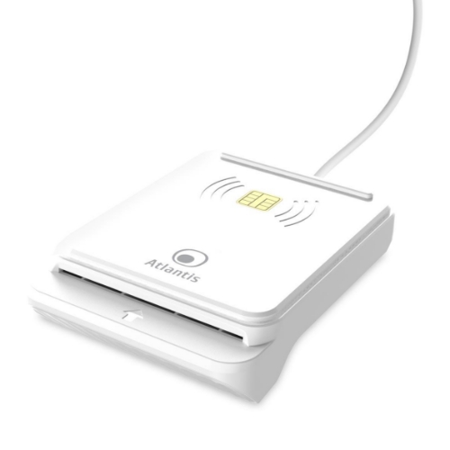 foto del prodotto lettore atlantis p005 ciek421c combo cie 3.0 smart card usb nfc per carta identit elettronica italiana cie 3.0 cns crs ts