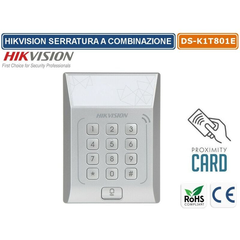 foto del prodotto lettore di prossimita' serratura a combinazione schede rfid 125khz - hikvision