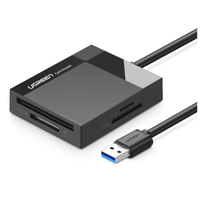 foto del prodotto lettore di schede di memoria sd micro sd cf ms, presa usb 3.0 1m nero