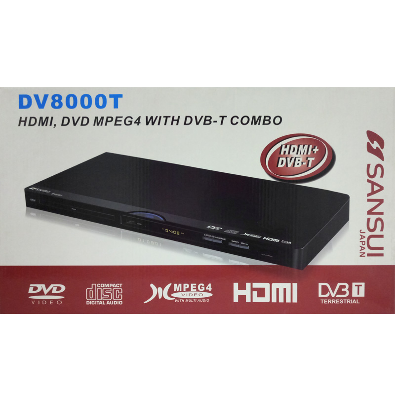 foto del prodotto lettore divx dvb t con hdmi sansui dv8000t