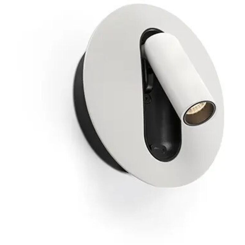 foto del prodotto lettore murale orientabile bianco timit con interruttore 62762