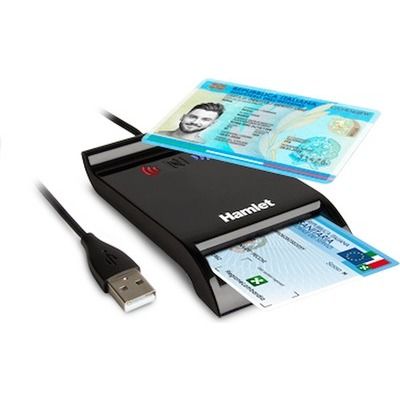 foto del prodotto lettore per smart card hamlet a contatto e wireless huscr nfc